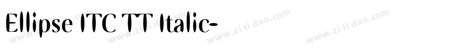 Ellipse ITC TT Italic字体转换